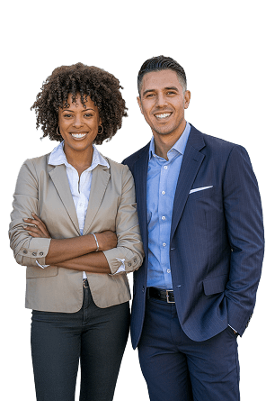 Professional realtor working with clients